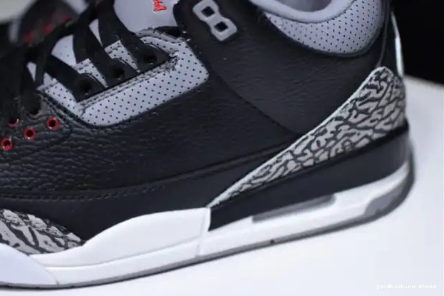 Black 854262-001 Air Jordan Cement 3 0324
